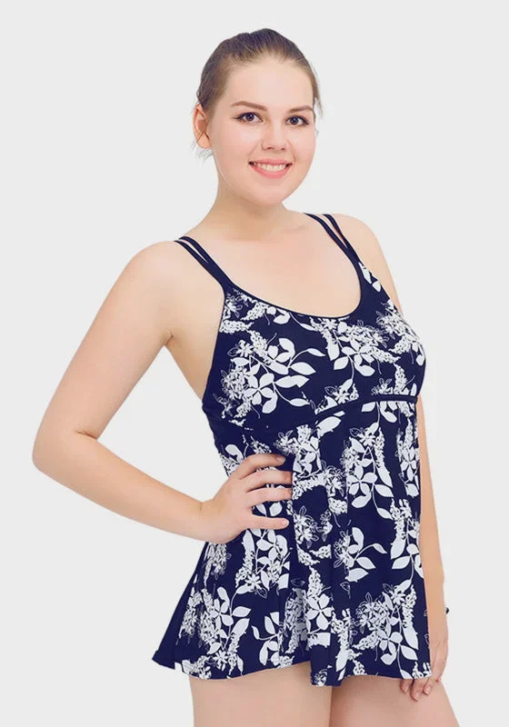 Facile Floral Print Swim Dress