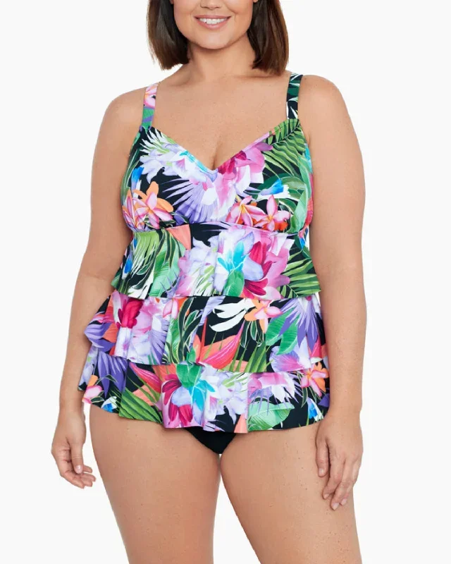 2023 Shape Solver Lush Life Triple Tier Tankini Top -  60200071