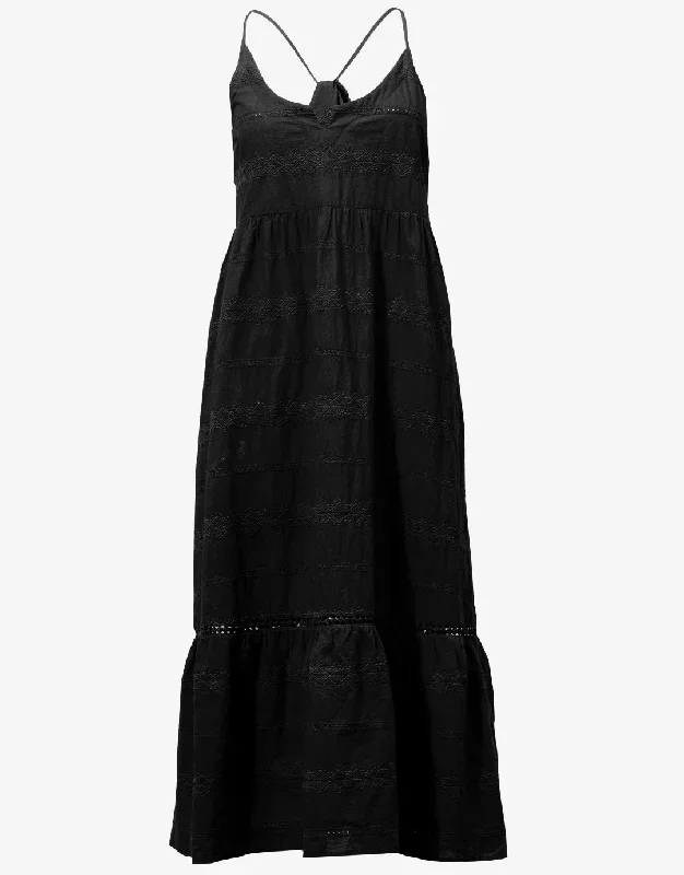 Amalfi Scoop Neck Dress - Black