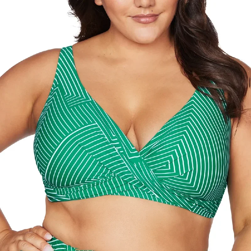 Artesands Linear Perspective Delacroix Multi Cup Bikini Top At3711ln Green