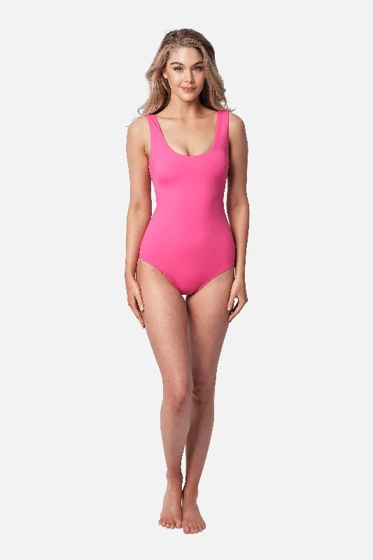 Classic Scoop Neck One Piece PINK