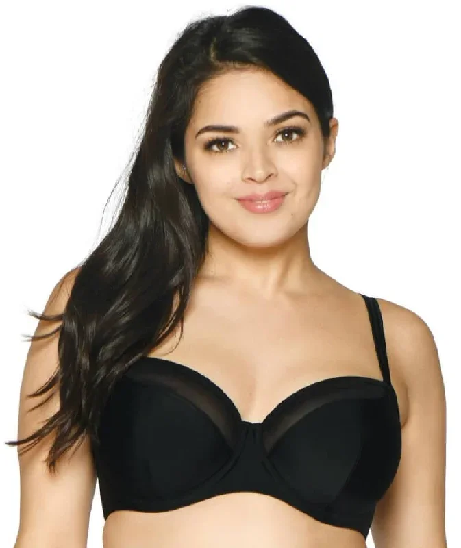 Curvy Kate Sheer Class Balcony Bikini Top - Black