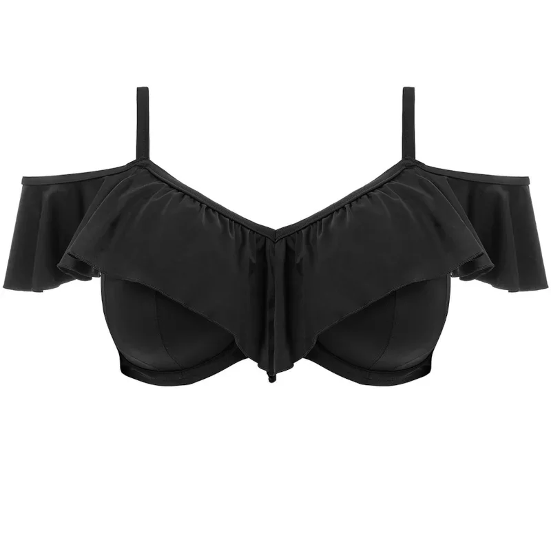 Plain Sailing Underwired Bikini Top Black - Elomi Swim