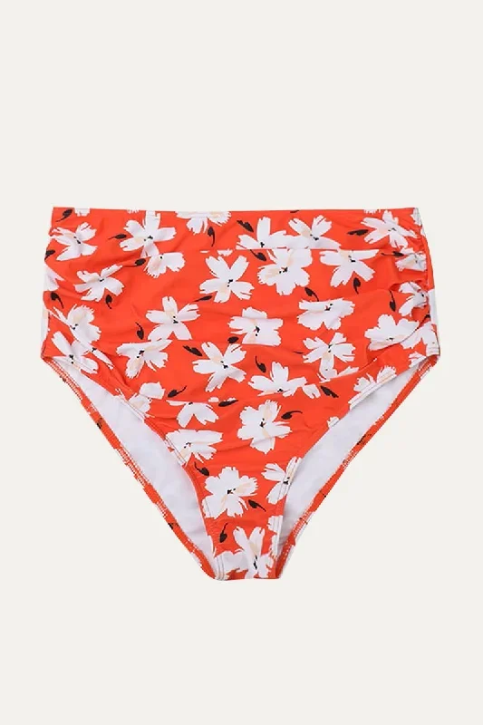 Floral High Waist Maternity Bikini Bottom