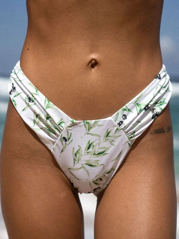 Floral Ruched Bikini Bottom