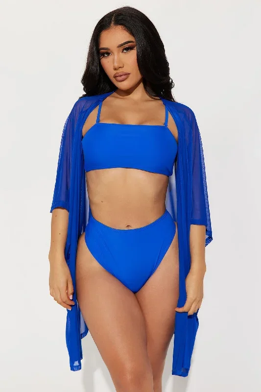 Maui Mix And Match Mesh Cover Up Kimono - Royal