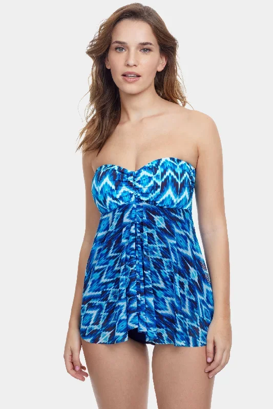 Ocean Blues Flyaway Bandeau Swimdress