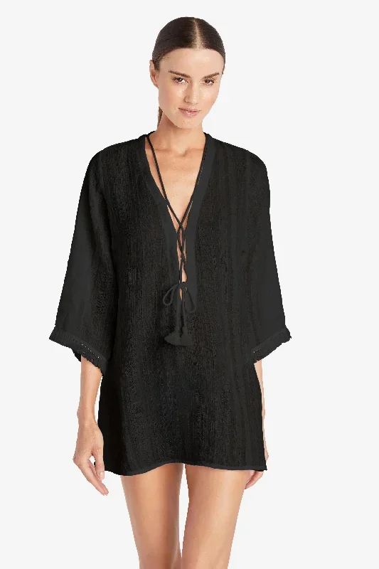 Robin Piccone Natalie Fringe Tunic Cover Up