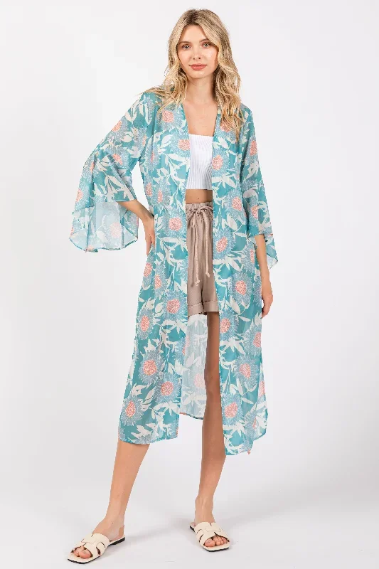 teal-floral-bell-sleeve-maternity-cover-up