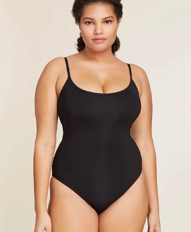 The Amalfi One Piece - Flat - Black - Classic - Full Coverage