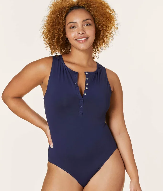 The Malibu One Piece - Flat - Navy - Classic