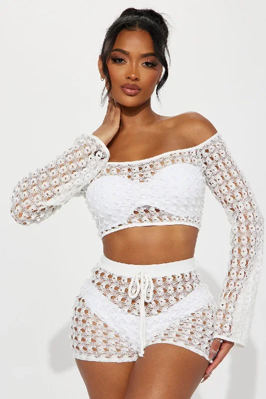 Trip To The Beach 2 Piece Cover Up - White